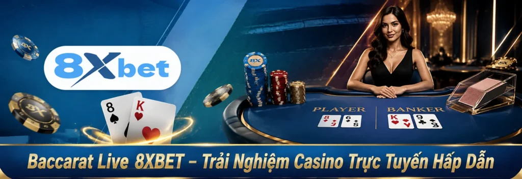 Baccarat Live 8XBET – Casino Trực Tuyến Hấp Dẫn 2026